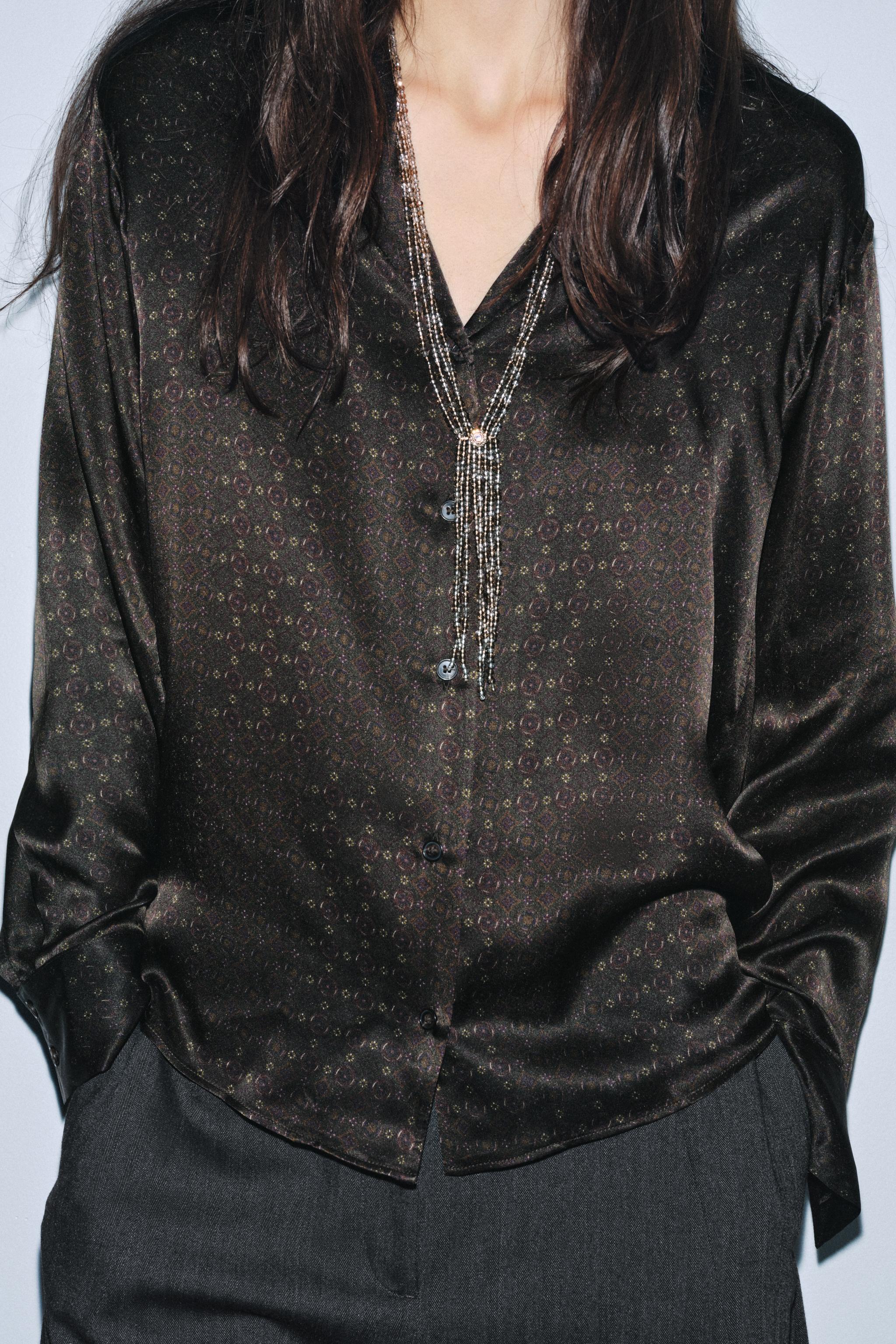 ZW COLLECTION SILK PAJAMA SHIRT